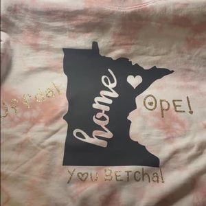 Pink tie dye woman’s sweater